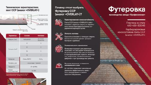 Лифлет футеровка