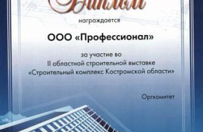 Компания "Профессионал" как официальный дилер "РМ-Терекс" приняла участие во 2-й областной строительной выставке "Строительный комплекс Костромской области".