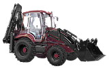 Экскаватор-погрузчик Профессионал PB 991 (Разновеликие колёса)