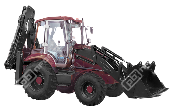 Экскаватор-погрузчик Профессионал PB 991 (Разновеликие колёса)